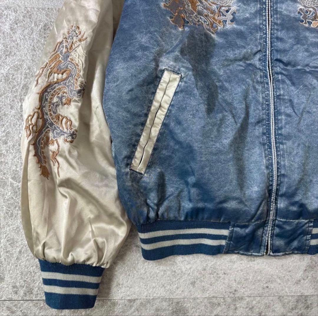 ち*ゃ様 希少 JUNGLE STORM スカジャン龍 YOKOSUKA インデ
