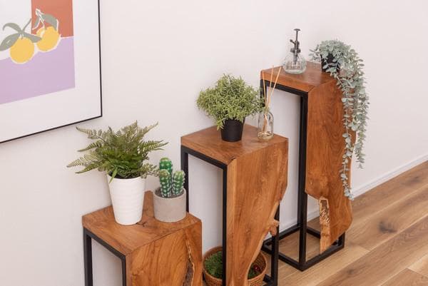 高さ55cm プランター フラワー スタンド 木製 室内 JW-302 N01