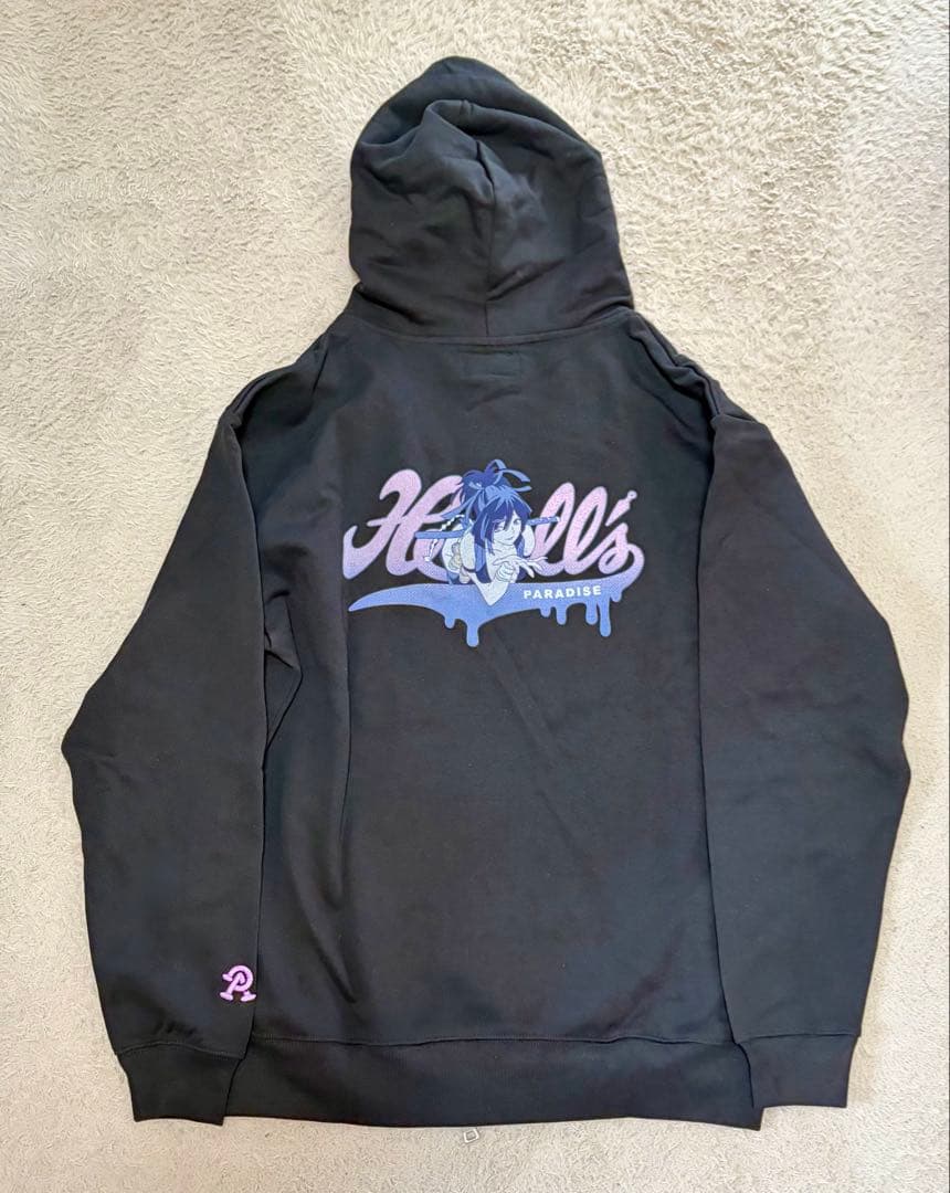 地獄楽 PEACE AND AFTER 杠 パーカー Hoodie M 黒