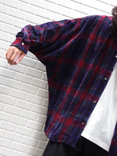 シャリーフ MOLE CHECK DOLMAN SHIRTS