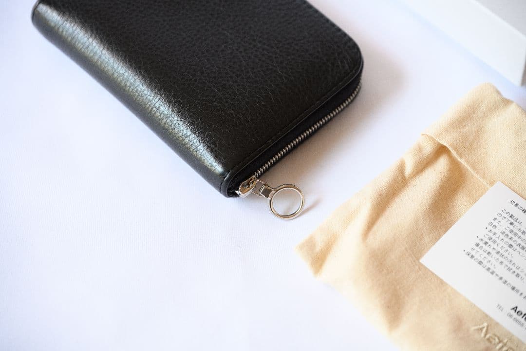 aeta ラウンドウォレット　black