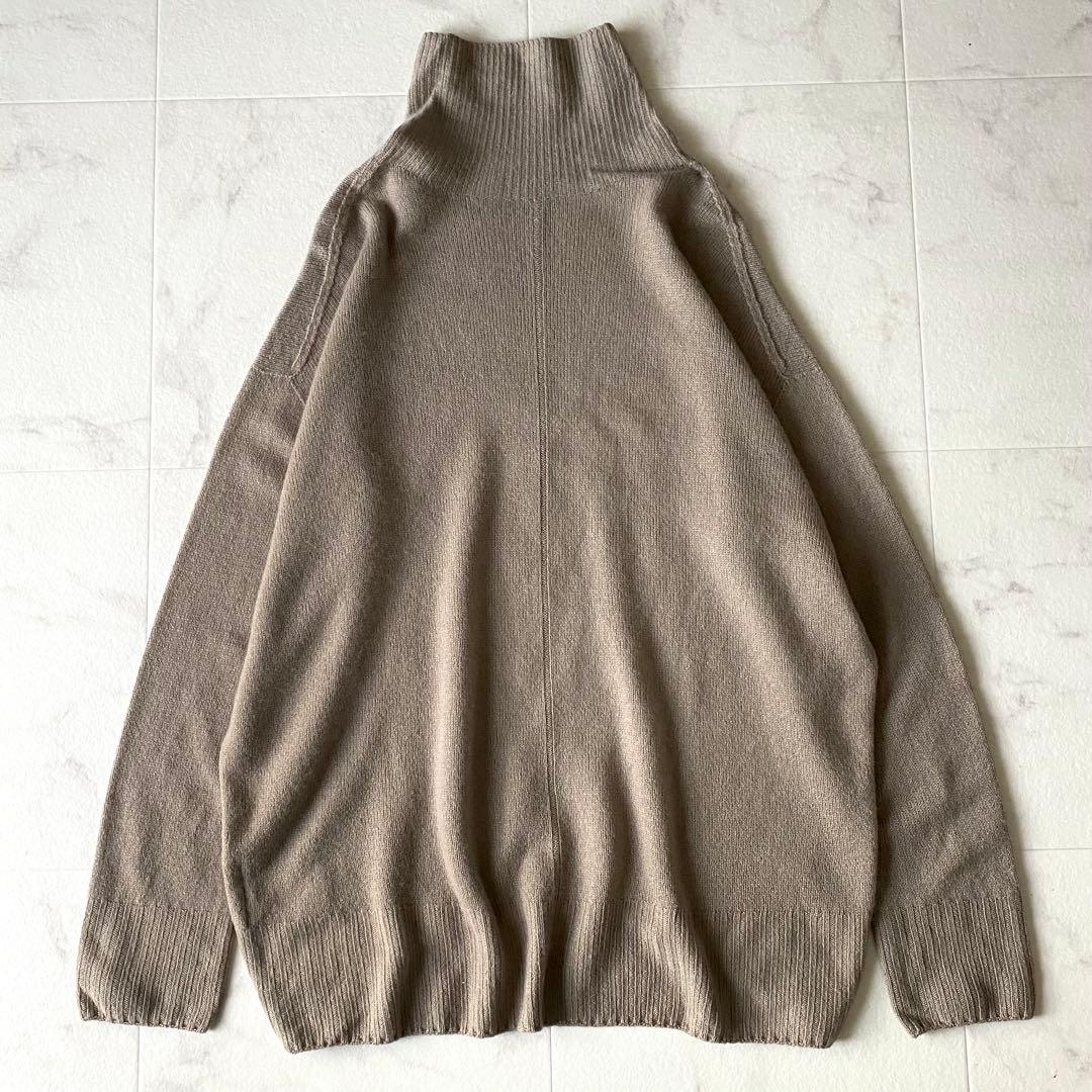 美品☆ドレステリア カシミア100% ふんわり ハイネックニット ゆったり