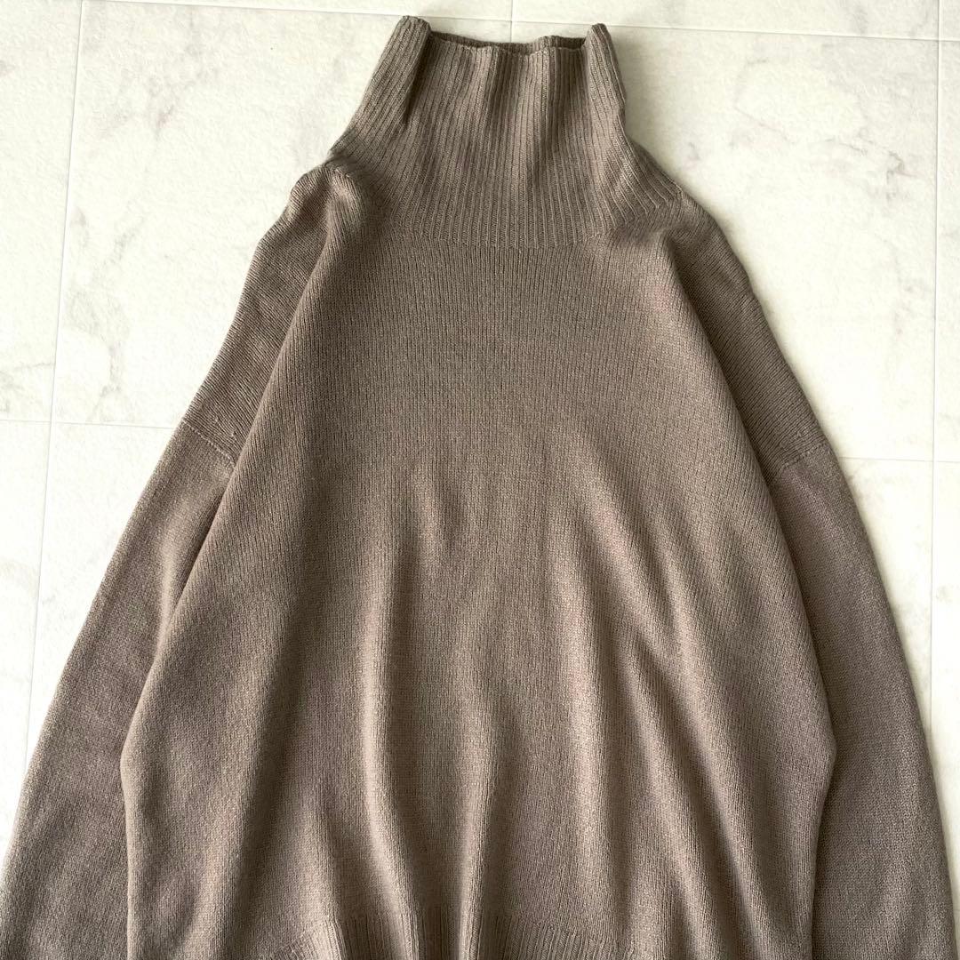 美品☆ドレステリア カシミア100% ふんわり ハイネックニット ゆったり