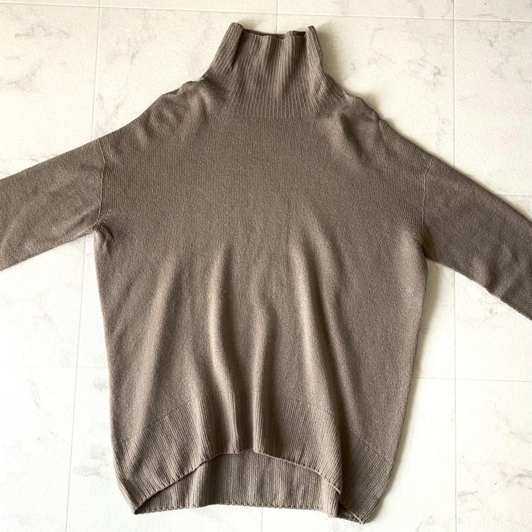 美品☆ドレステリア カシミア100% ふんわり ハイネックニット ゆったり