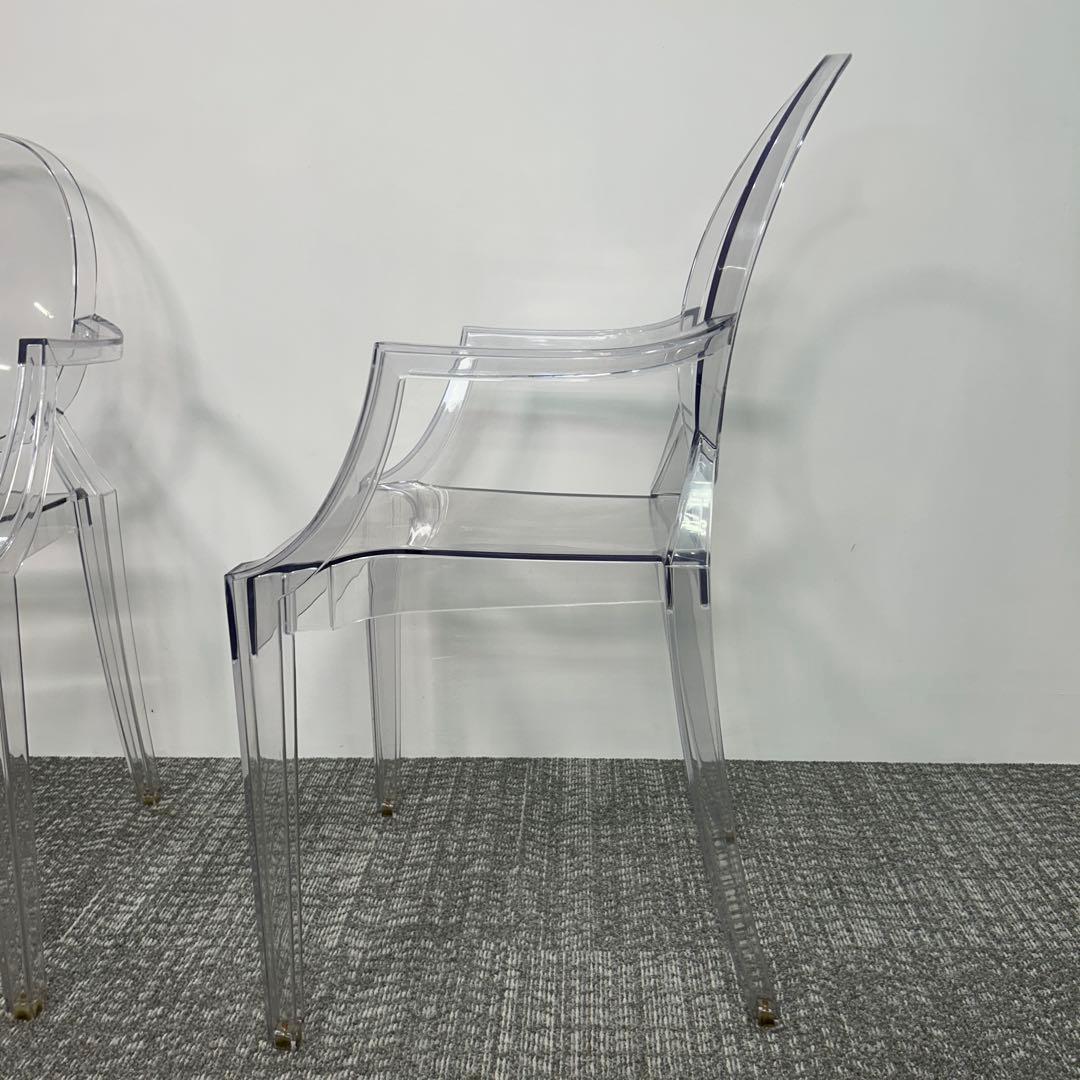 【2脚セット】Kartell ルイ・ゴースト シングルチェアクリア