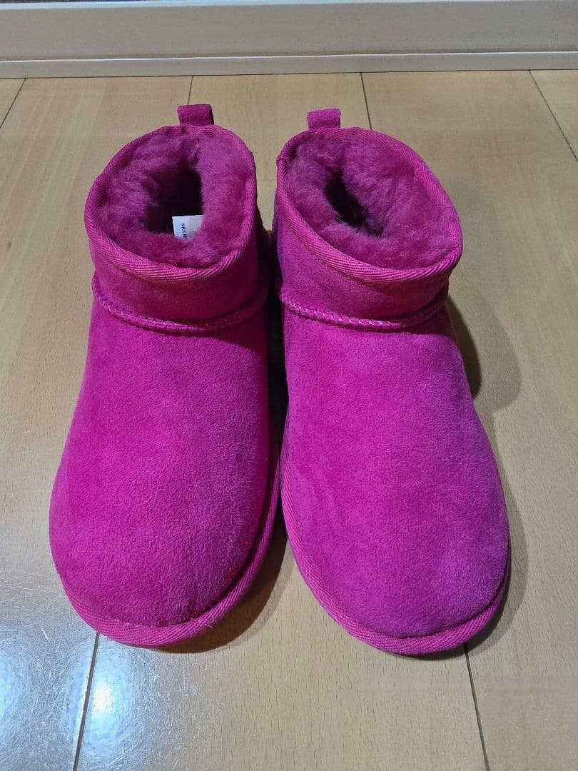 UGG ムートンブーツ クラシック ウルトラ ミニ キッズ ピンク 21cm