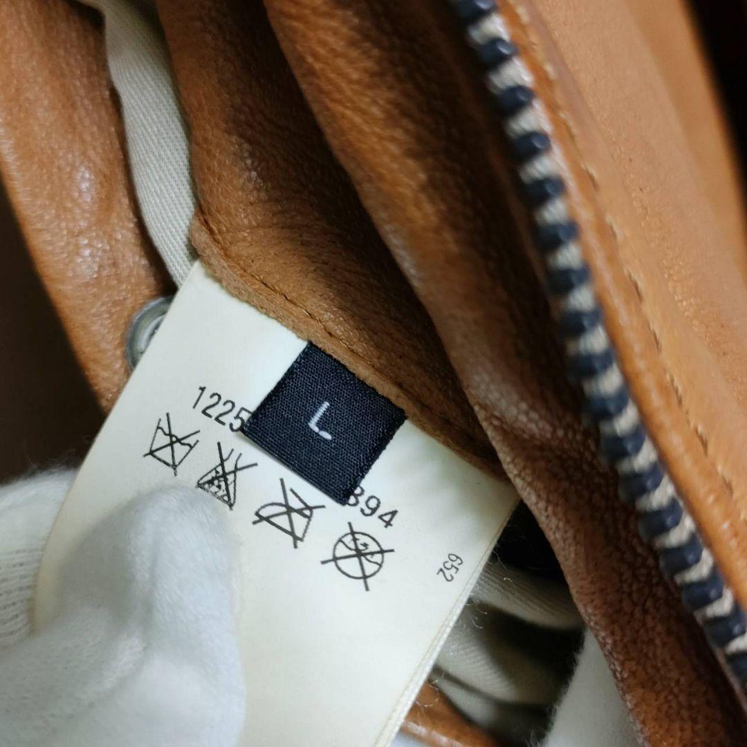 ユナイテッドアローズ BY レザー ジャケット L ライトブラウン