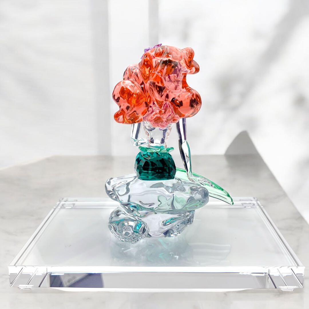 未使用　SWAROVSKI アリエル　置物　台座付き　お買上証明書付　箱　希少品