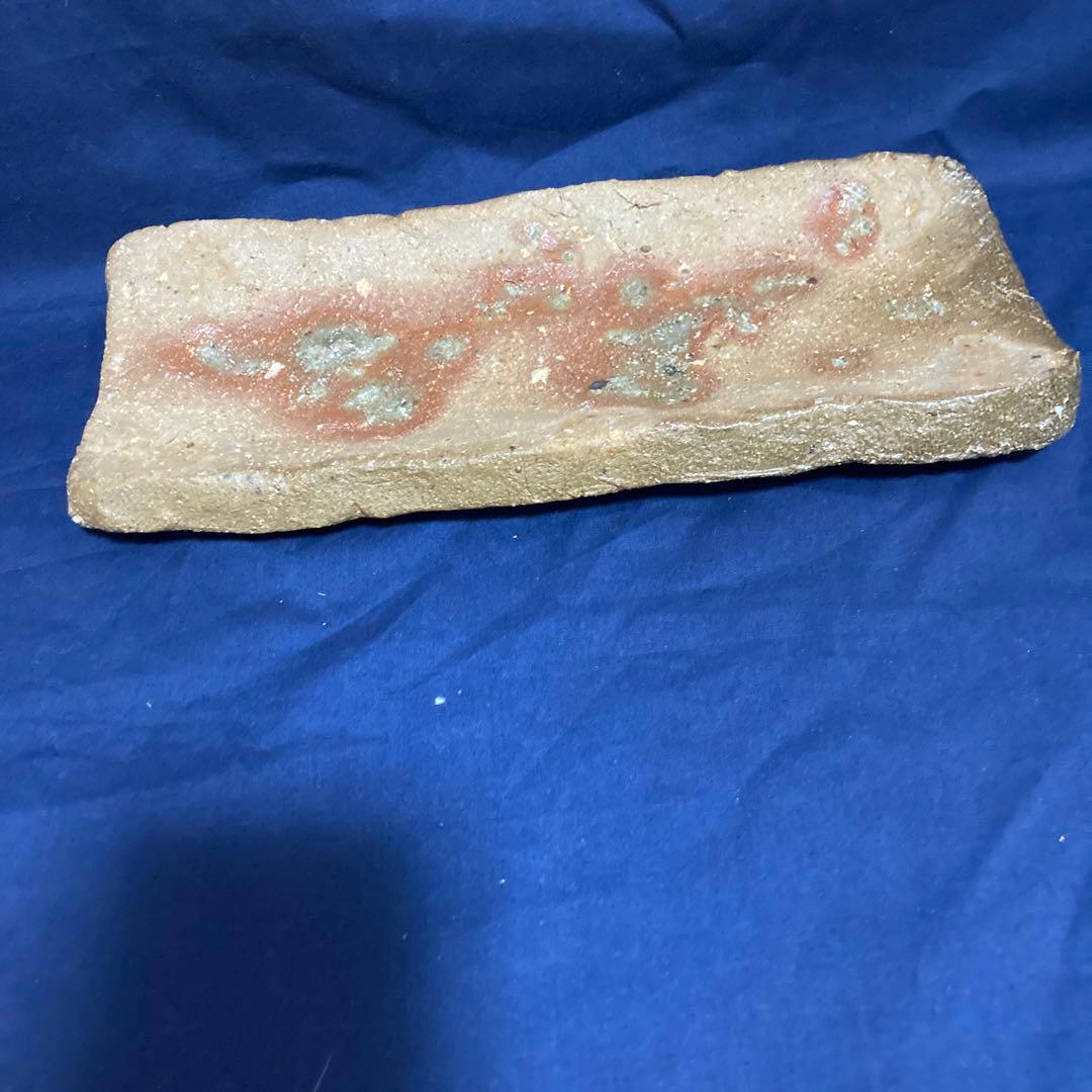 お値下げです。國吉清尚　焼き締め珊瑚紋　板皿　向付