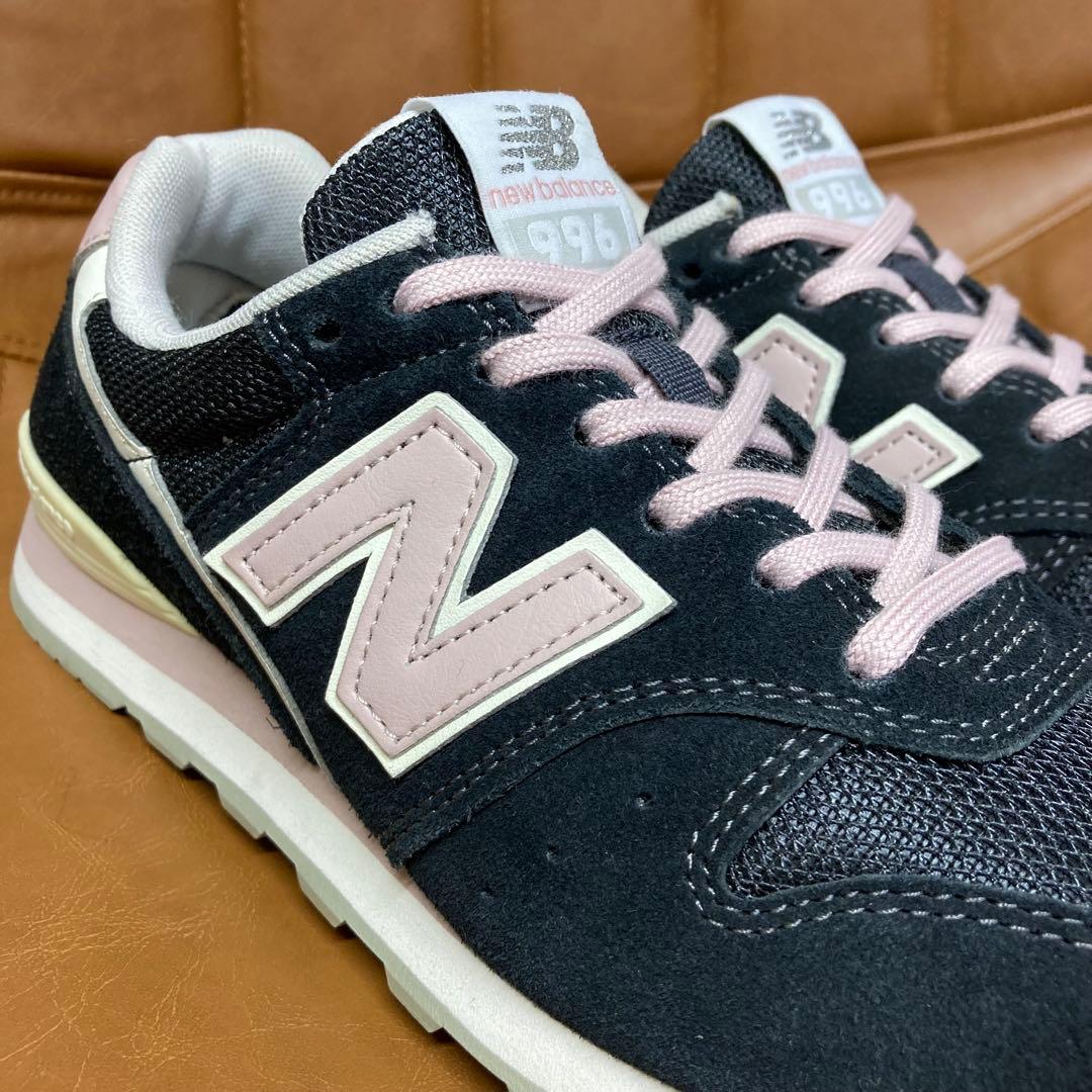 【極美品】ニューバランス 996 スニーカー 24.5cm ブラック ピンク