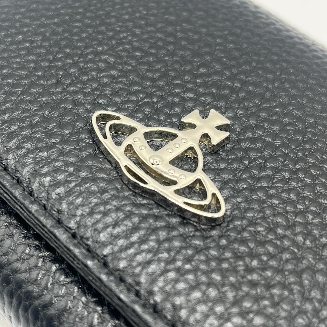 Vivienne Westwood がま口 黒 折財布 シンプル 未使用 人気