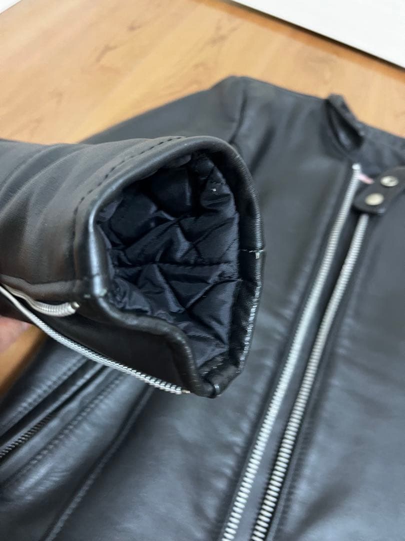Reminiscence 黒レザーシングルライダースジャケット