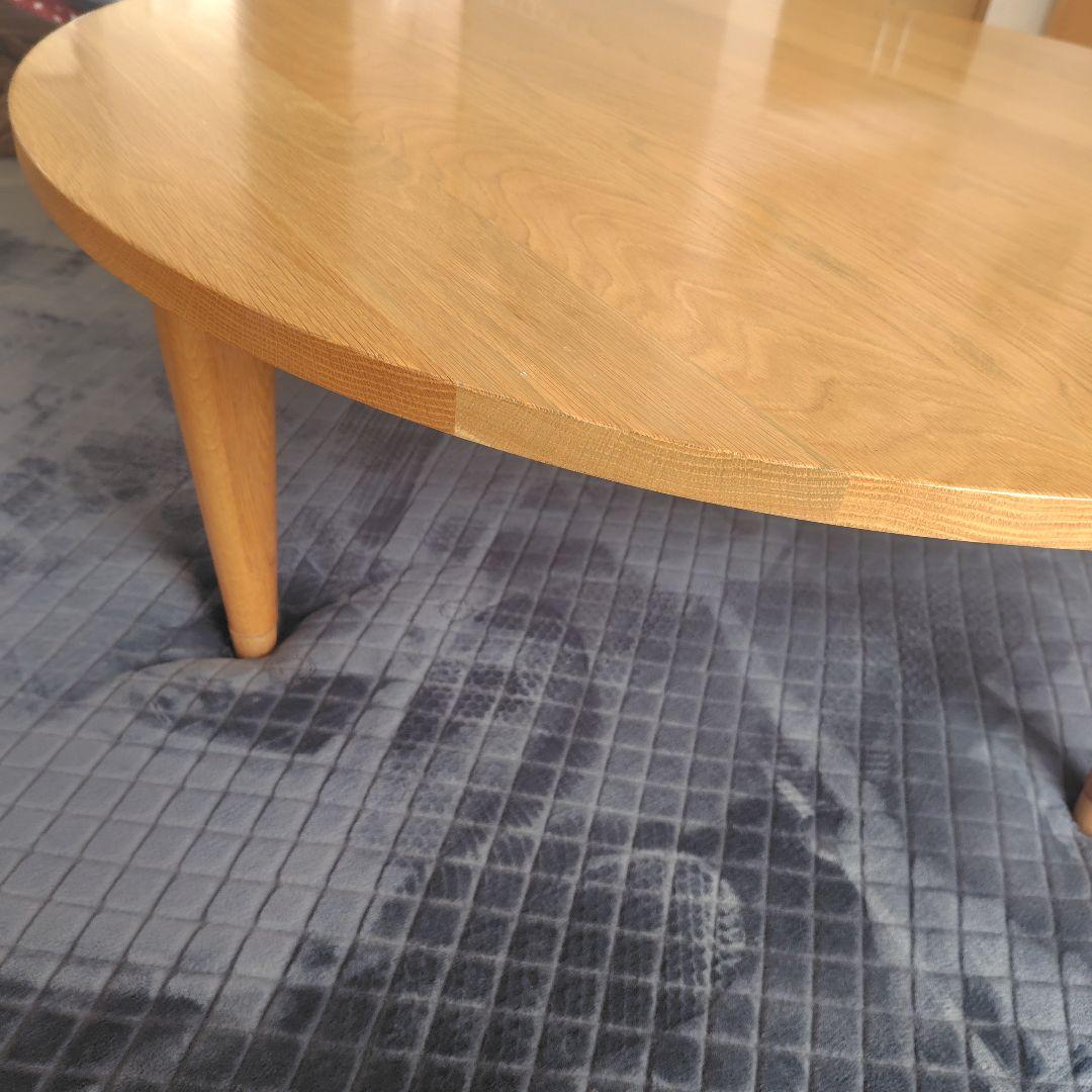 レグナテック リーヴス オーク ラウンド 円 無垢天板 こたつ 座卓 φ1100