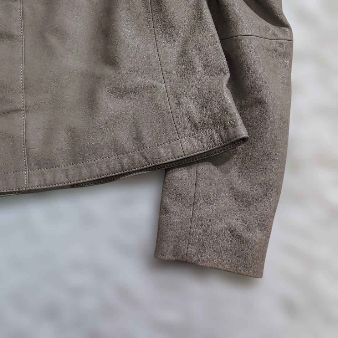 極美品Theory luxe 羊革 スーパーソフトレザー フーデッドジャケット