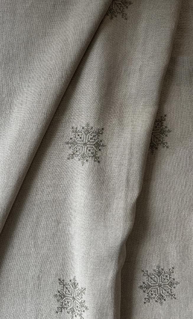 未使用☆激レア8万円☆パリ購入 フェズ刺繍リネン大判クロス ベッドスプレッド