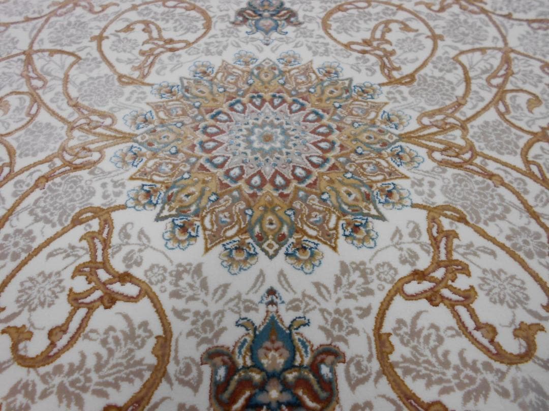 立体柄、144万ノット！本場イラン産 絨毯！150×225cm-202541