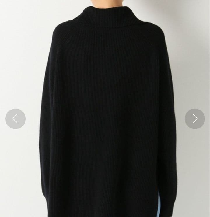 Deuxieme Classe Half Zip Sweater ブラック