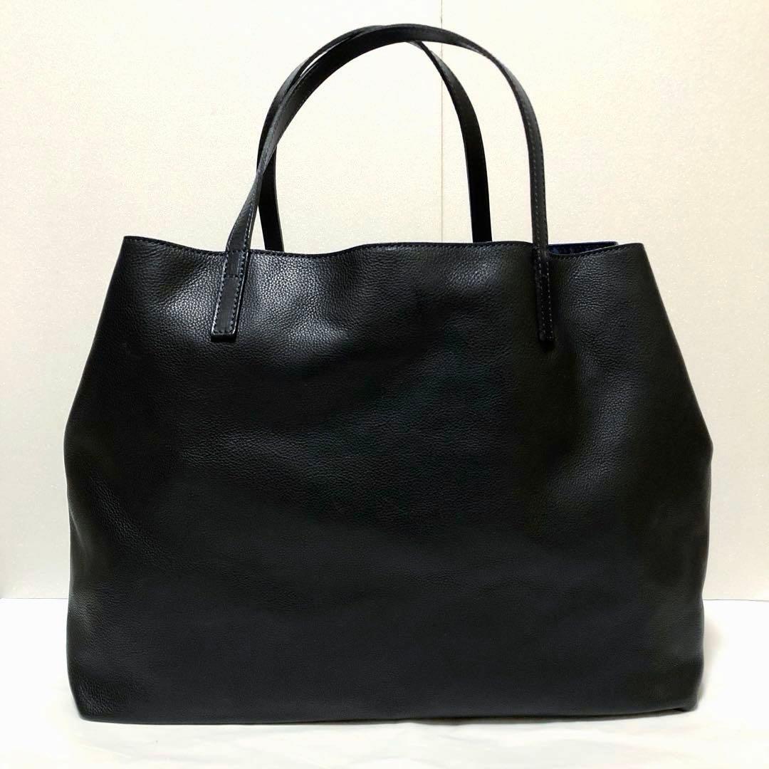 新品同様✨フェリージ トートバッグ 11/91ネイビー A4可 チャーム レザー