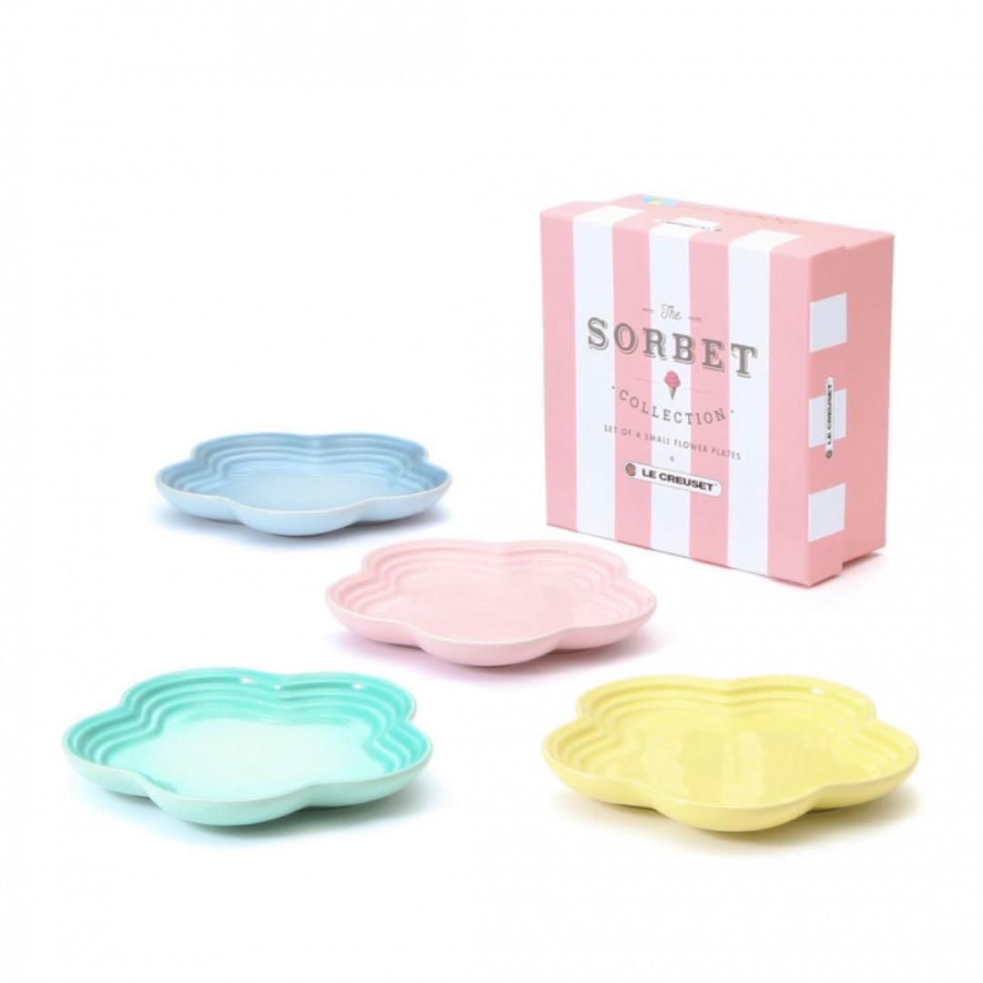 ♡ルクルーゼ　ソルベコレクション フラワー　プレート LC14cm 新品
