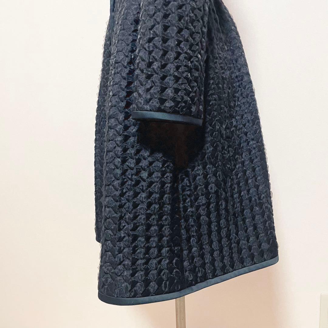 極美品✨COTOO 定価21万ブルーフォックスファー付コート38 イタリア製生地