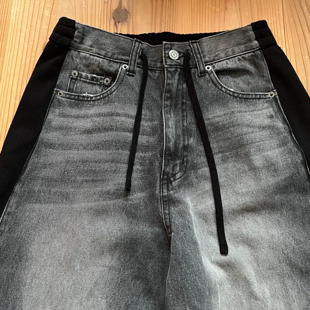 美品✴︎JEANASIS スウェットドッキングデニム ジーナシス 黒 FREE