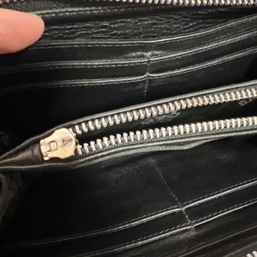 クロムハーツブラックレザー長財布