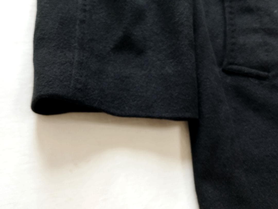 【美品】カシミヤ 100% ステンカラーコート 黒 テイジン メンズショップ