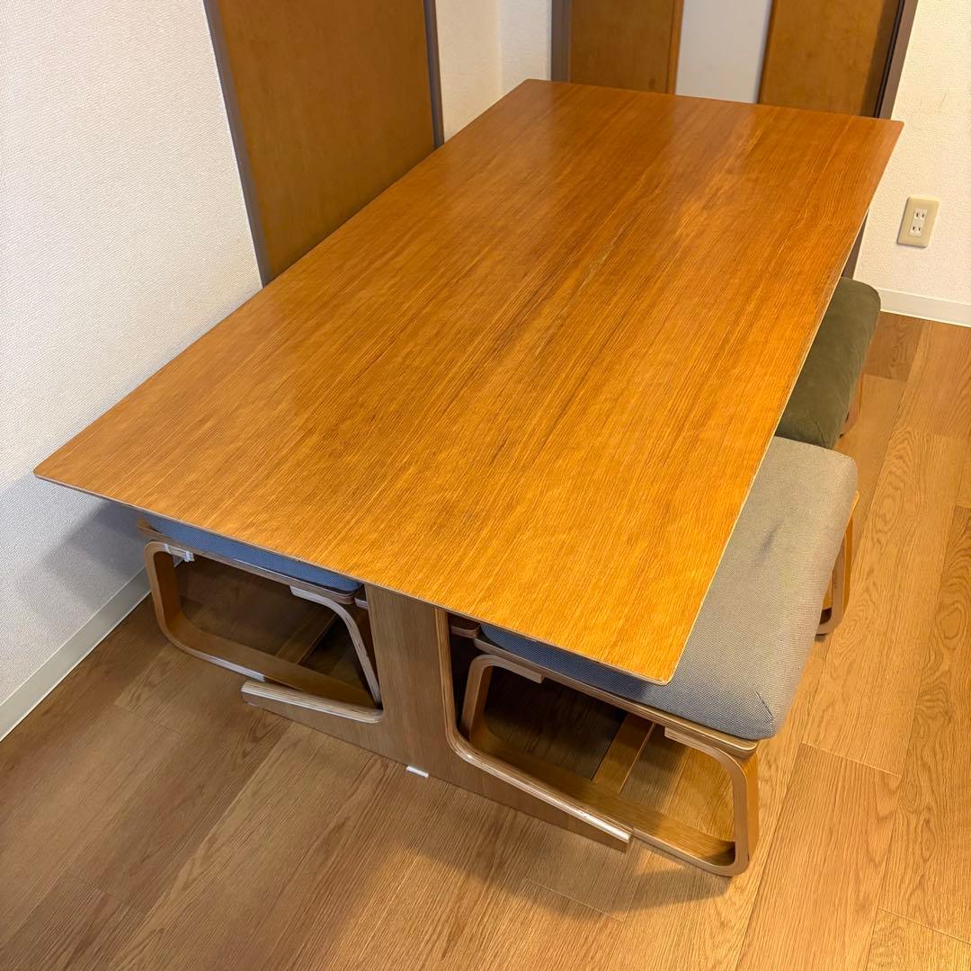 【直接引取りのみ】無印良品　リビングでもダイニングでも使えるテーブルセット