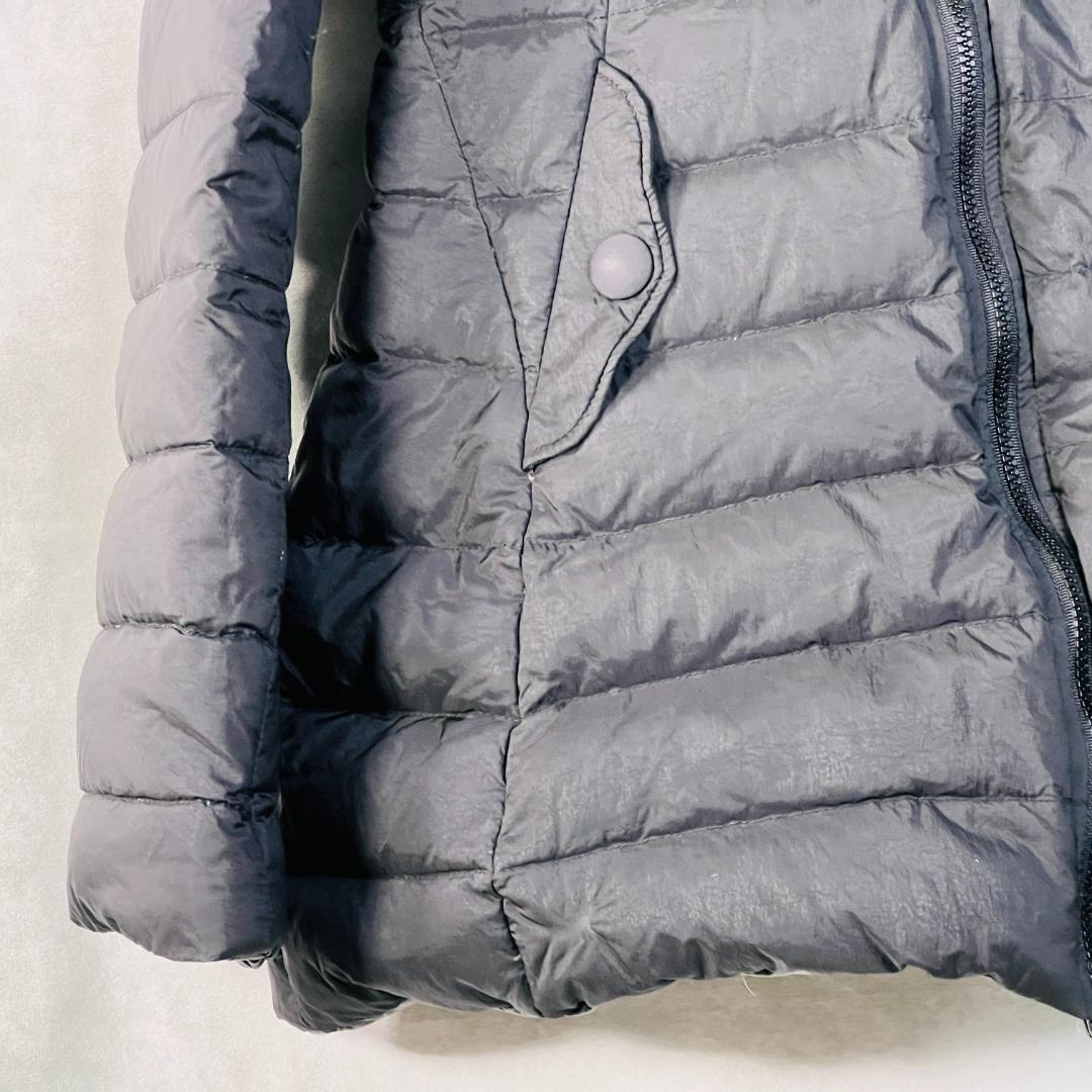 【タトラス】ダウンジャケット L 訳あり リアルファー リバーシブル 黒