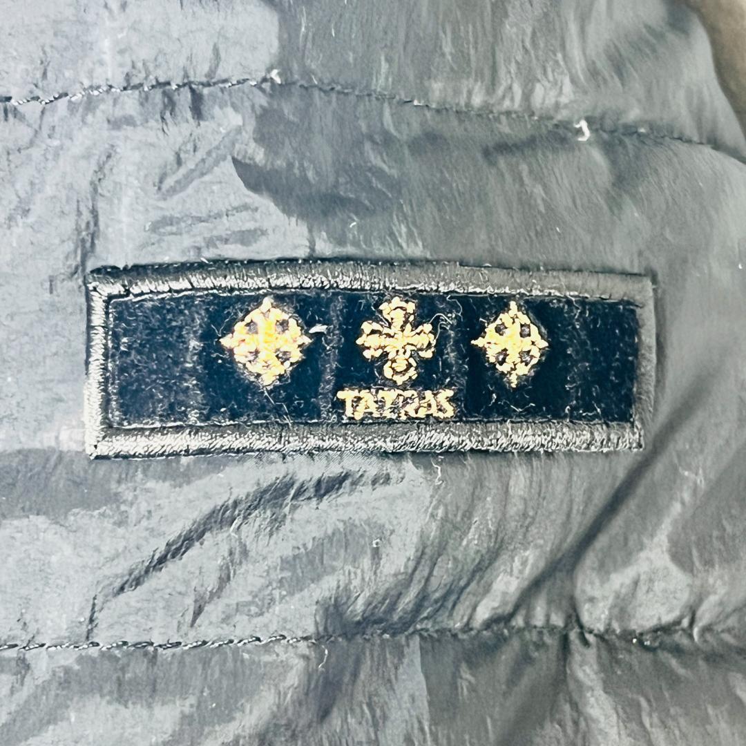 【タトラス】ダウンジャケット L 訳あり リアルファー リバーシブル 黒