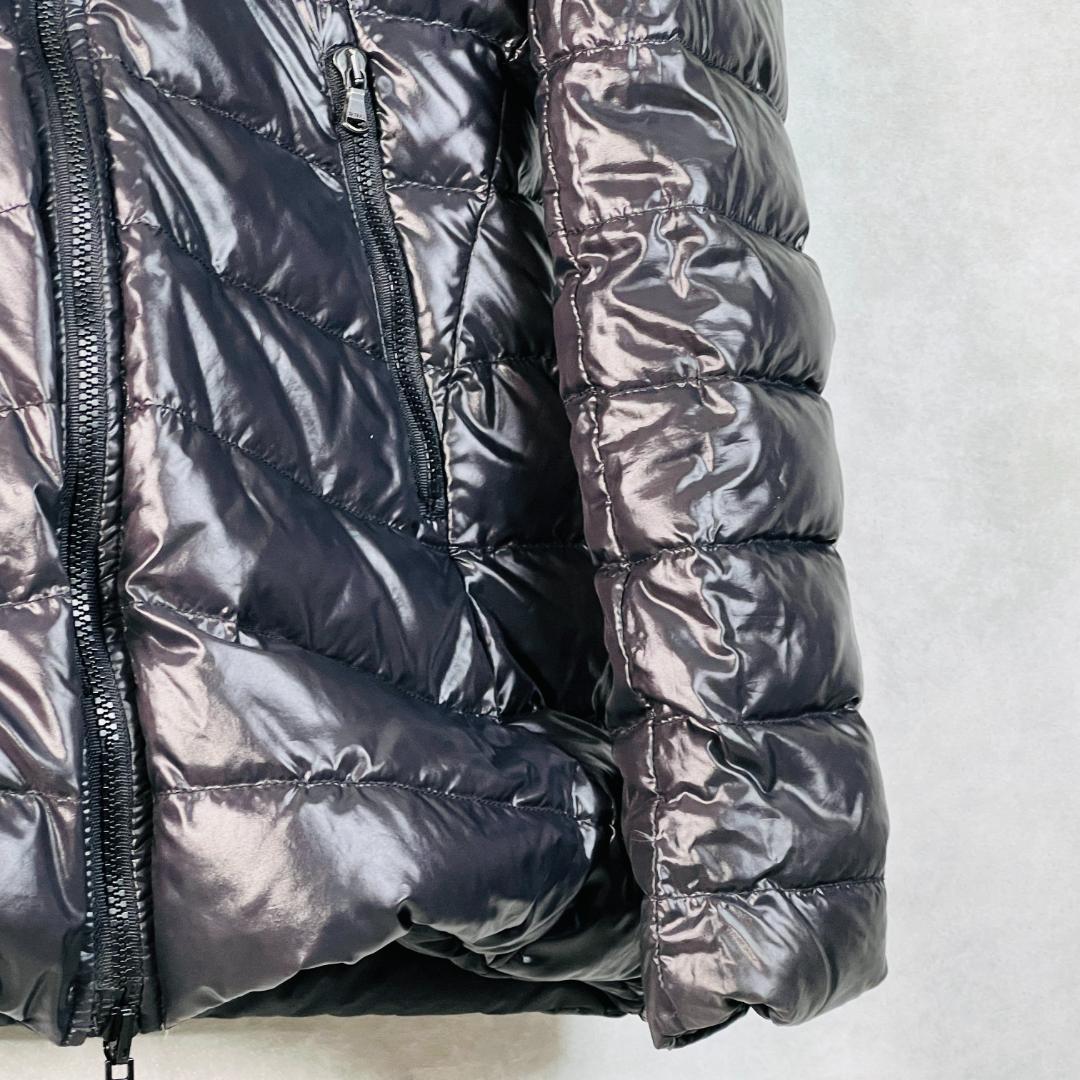【タトラス】ダウンジャケット L 訳あり リアルファー リバーシブル 黒