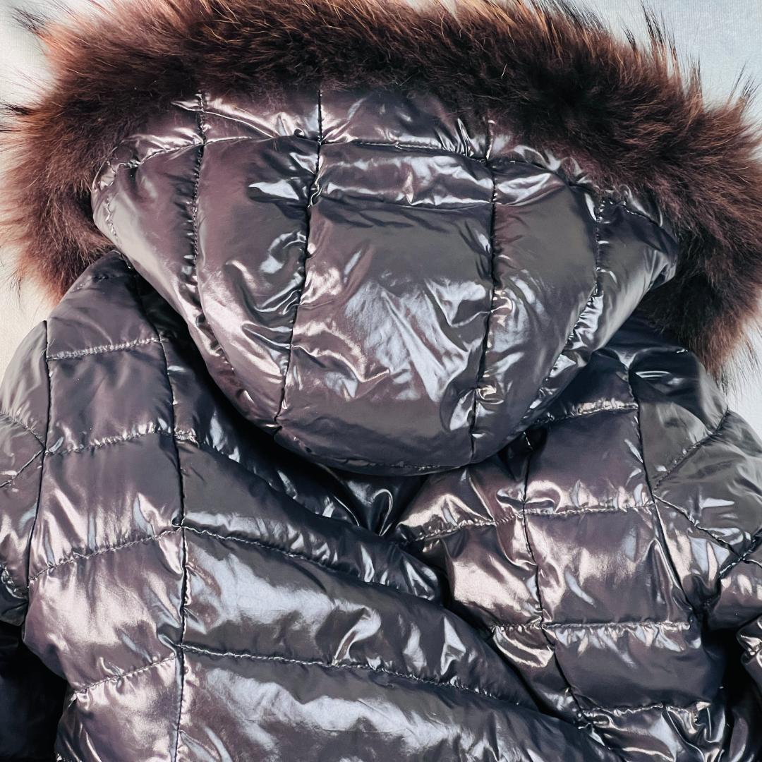 【タトラス】ダウンジャケット L 訳あり リアルファー リバーシブル 黒