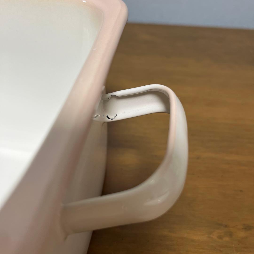 イマン　ポワージュピンク　角ストッカー ホーロー