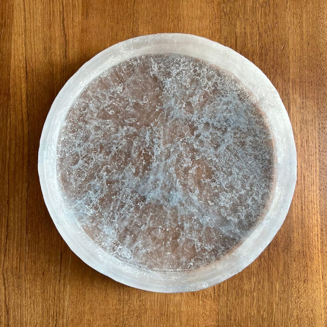 薄いブルー　能登朝奈　山野邉朝奈　丸いプレート　皿18.5cm