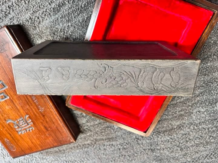 中国　硯　箱有り