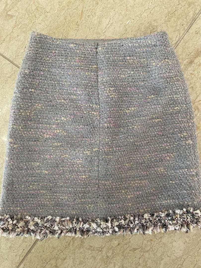 CHANEL のグレー 、ツイードスカート size.36