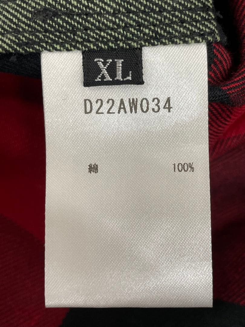 knmen127-0712 AH MURDERZ フードチェックシャツ