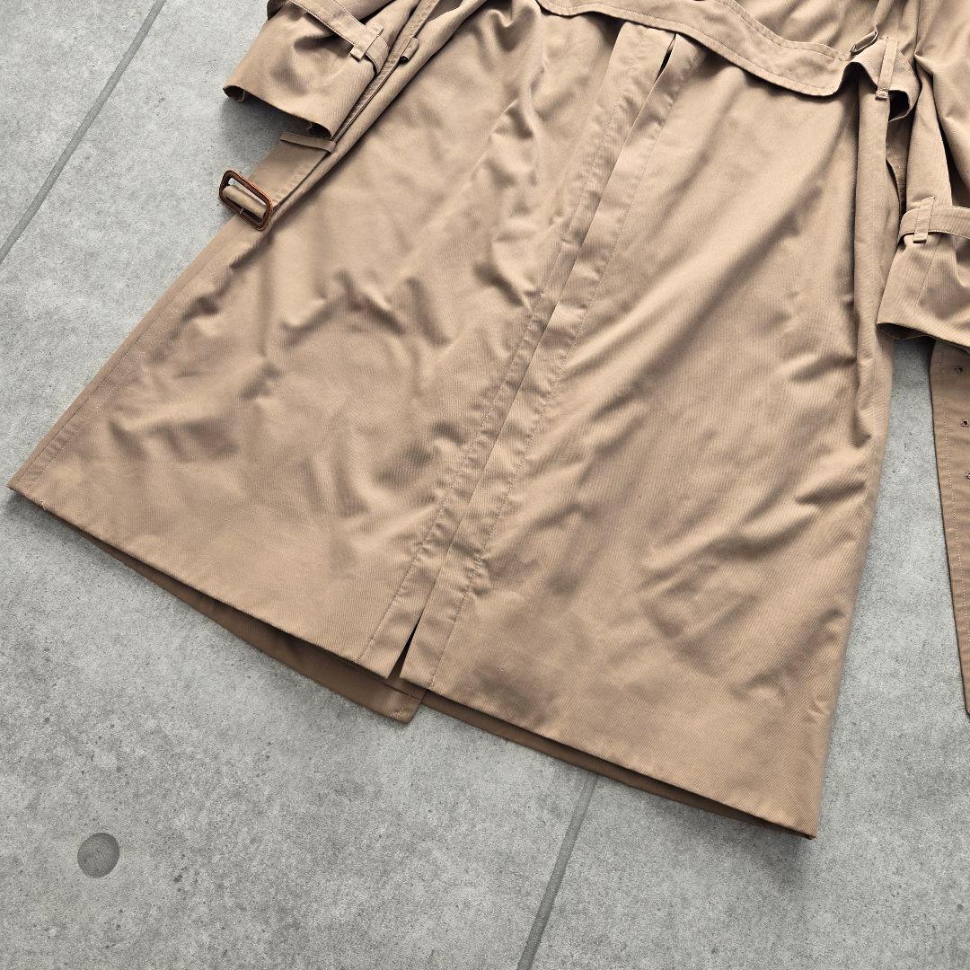 バーバリー 英国製　トレンチコート　ロング丈 ノバチェック総柄　ベルト ベージュ