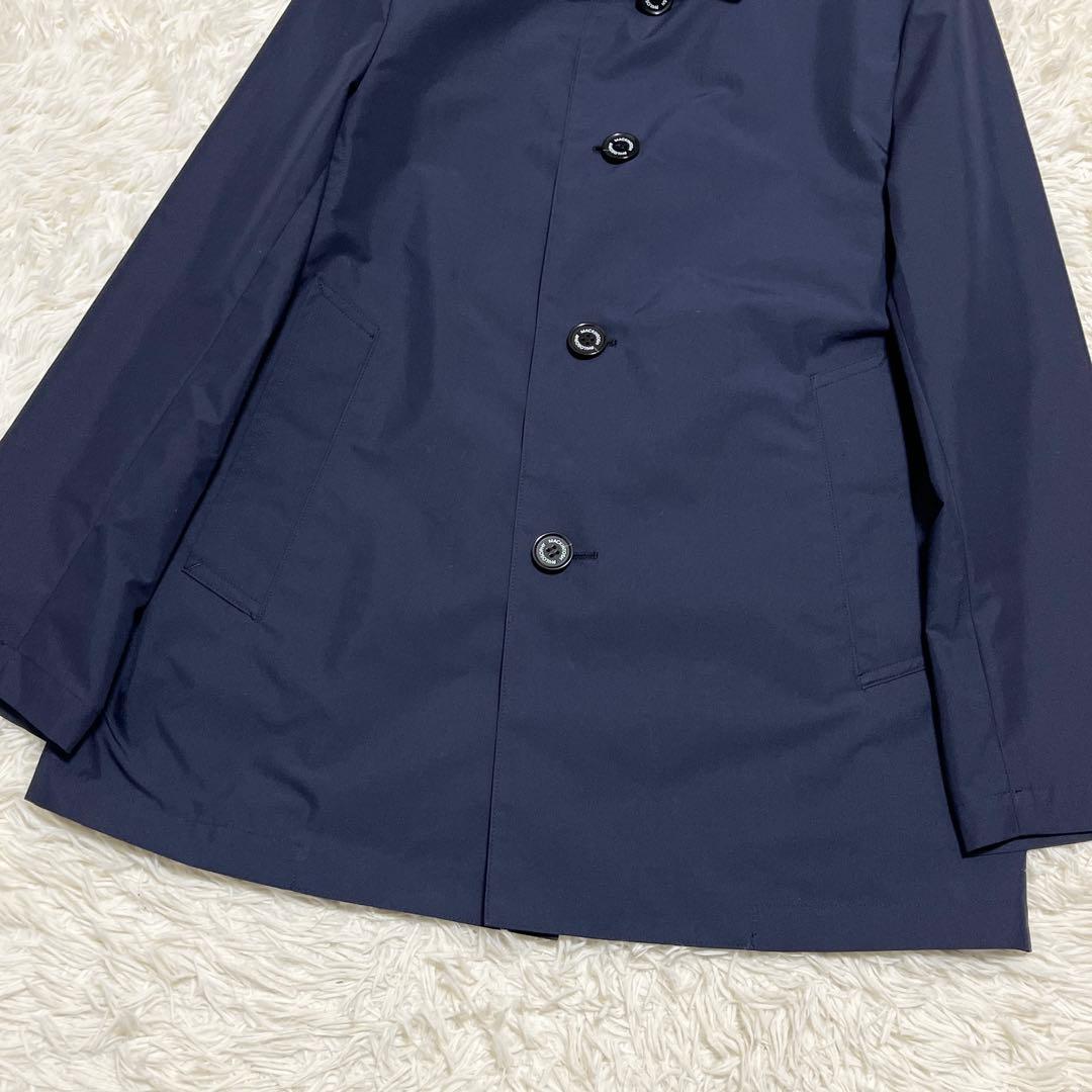 極美品✨ マッキントッシュフィロソフィー ステンカラーコート ネイビー チェック