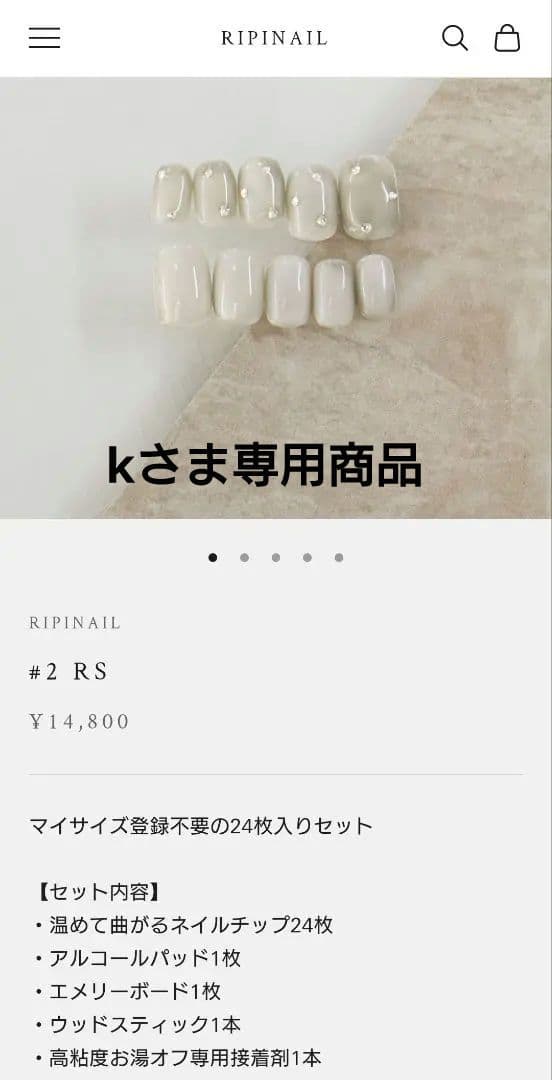 RIPINAIL #2 RS ネイルチップセット 24枚入り