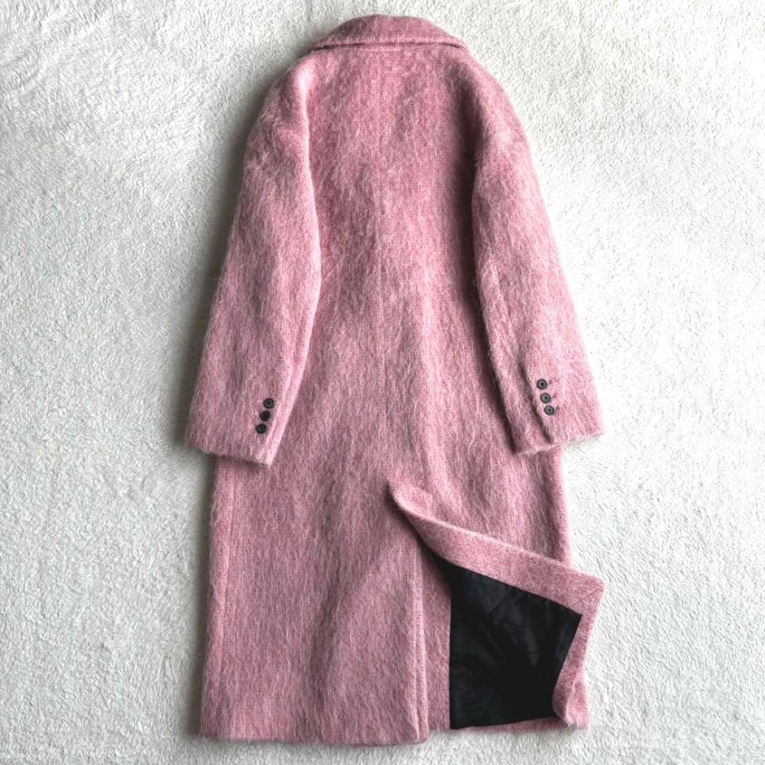 極美品 ザラ ZARA アルパカ ピンク シャギーコート マンテコ ロングコート