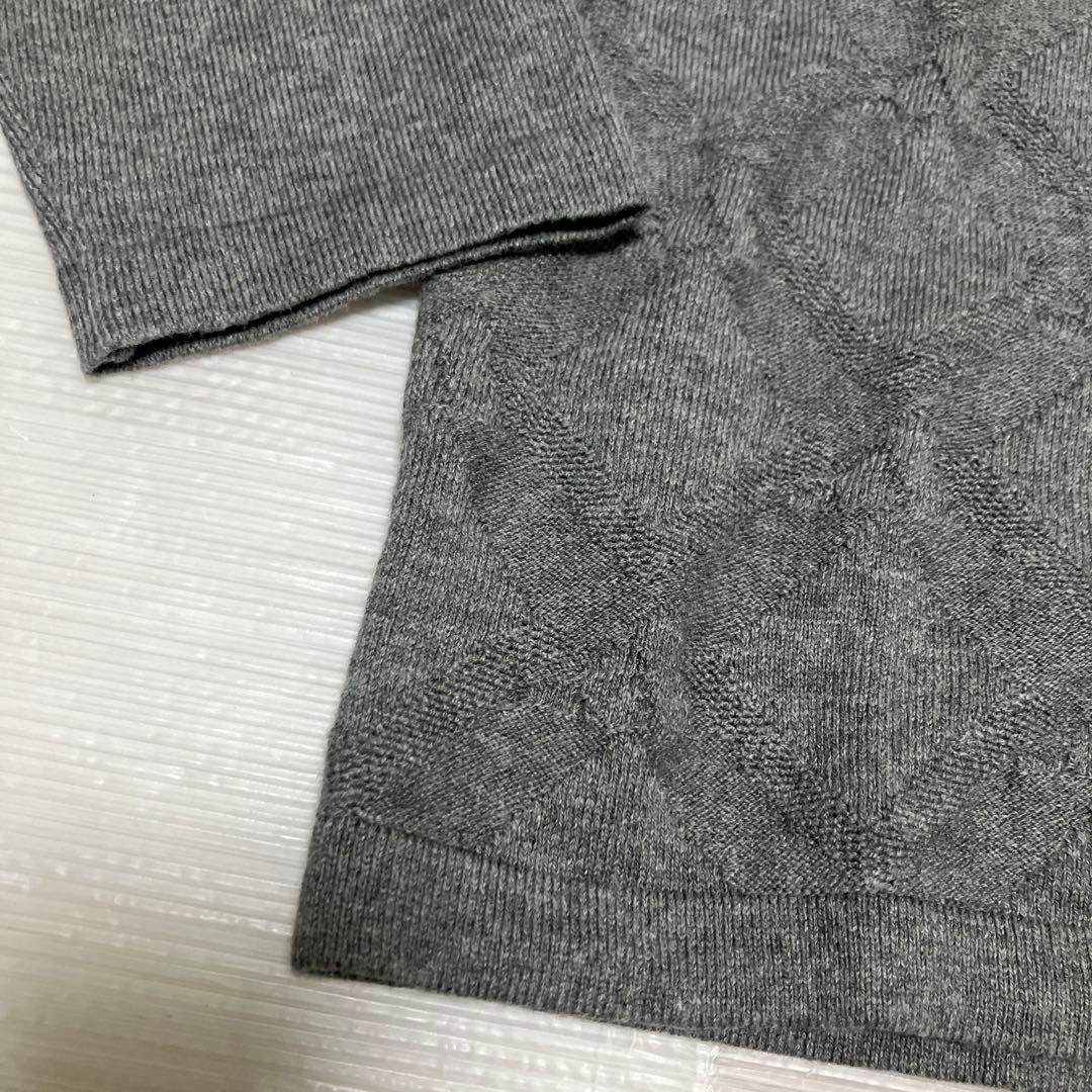 送料無料 新品 adidas GOLF アーガイル柄セーター ポロ XL GR