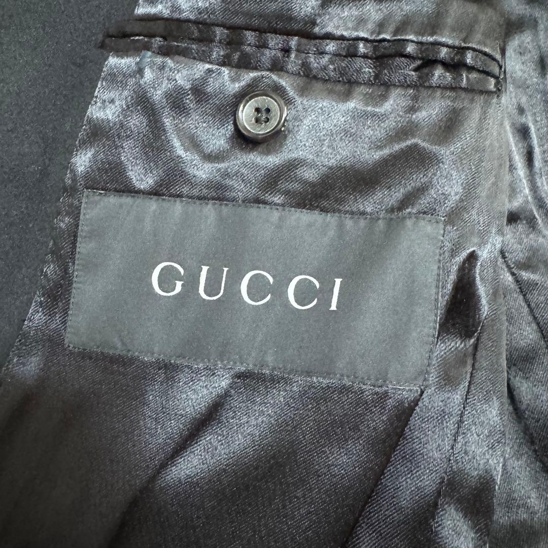 GUCCI トムフォード期 チェスターコート 50サイズ 比翼ボタン 黒