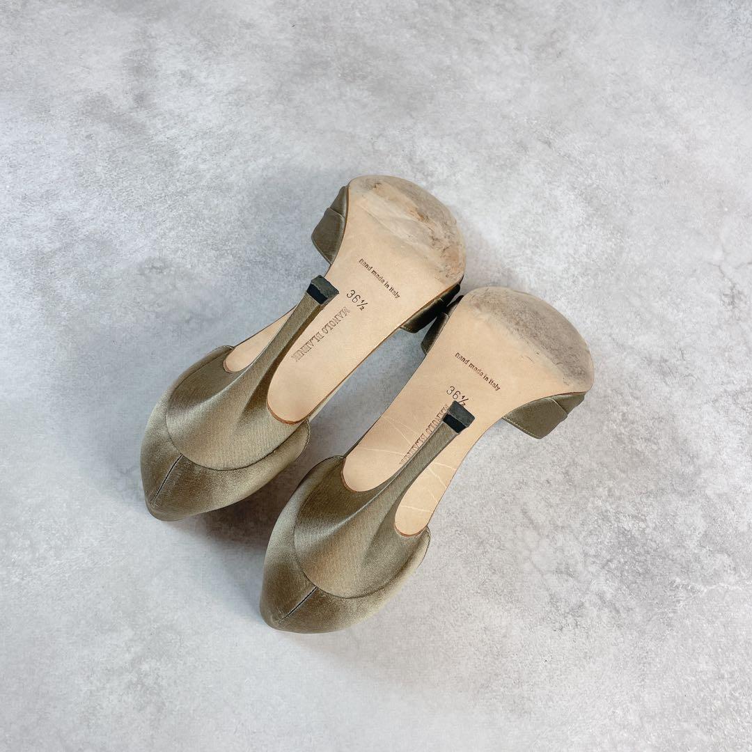 MANOLO BLAHNIK マノロブラニク　サテン　パンプス