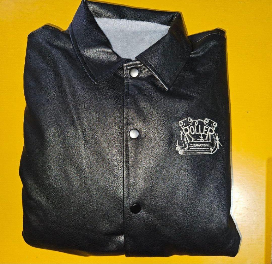 ROLLER FAKE LEATHER COACH JACKET M 最安