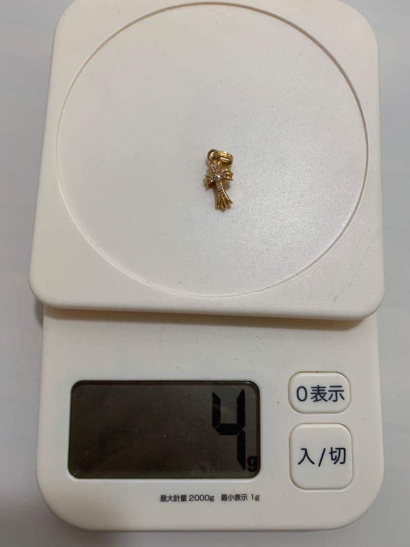 y*u様 クロムハーツ　22kダイヤベビーファットクロス　ネックレストップ