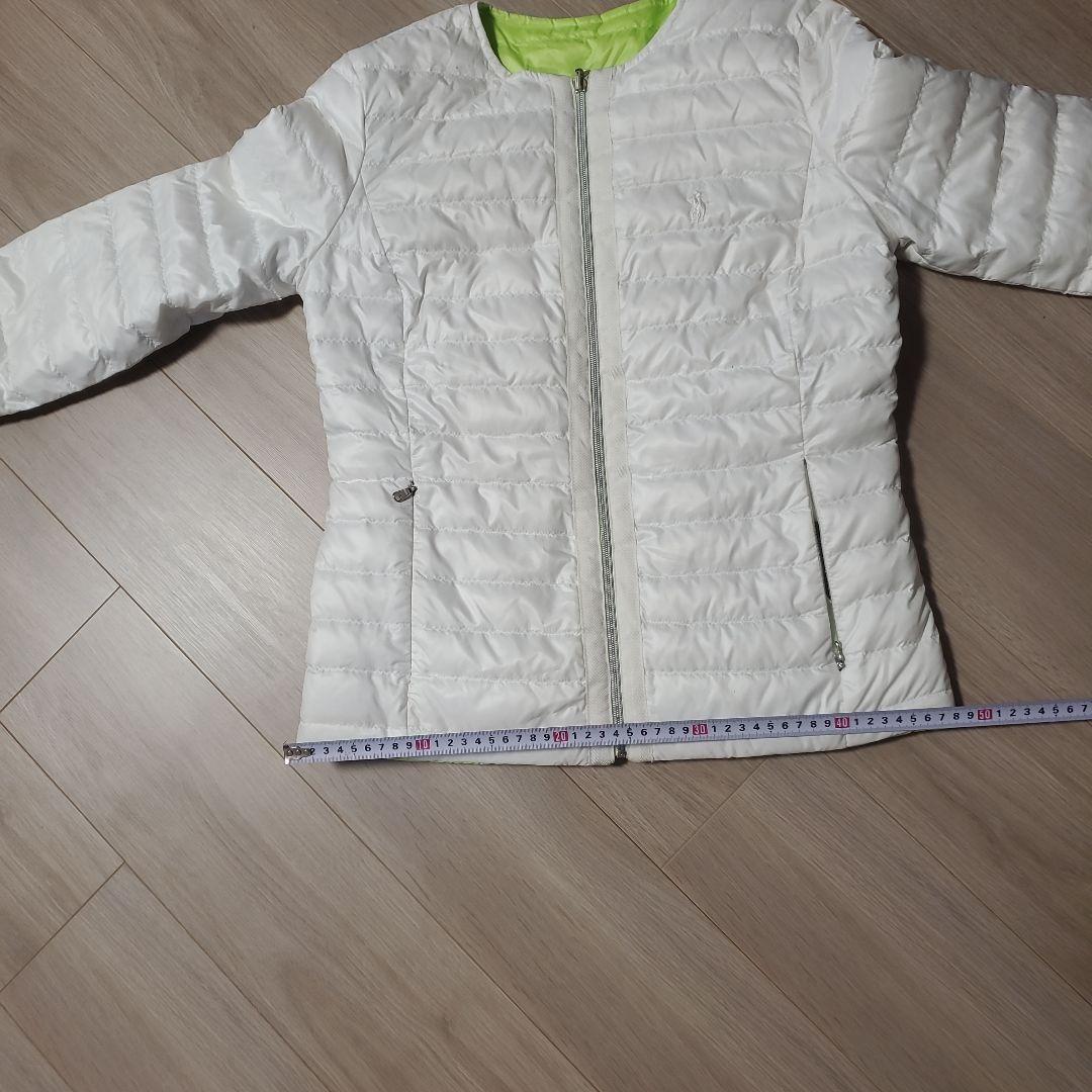 ななこです。 RALPH LAURENダウンジャケット ホワイト/グリーン