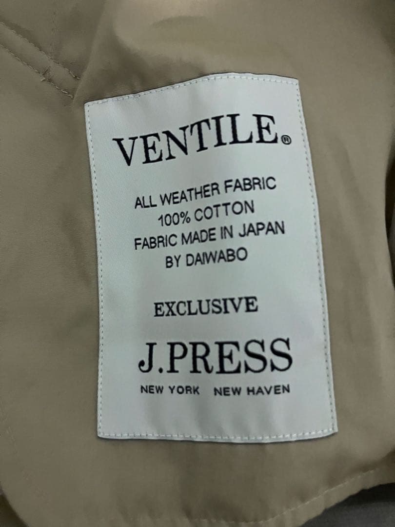 j.press ジェイプレス　コート　ベンタイル　S ベージュ
