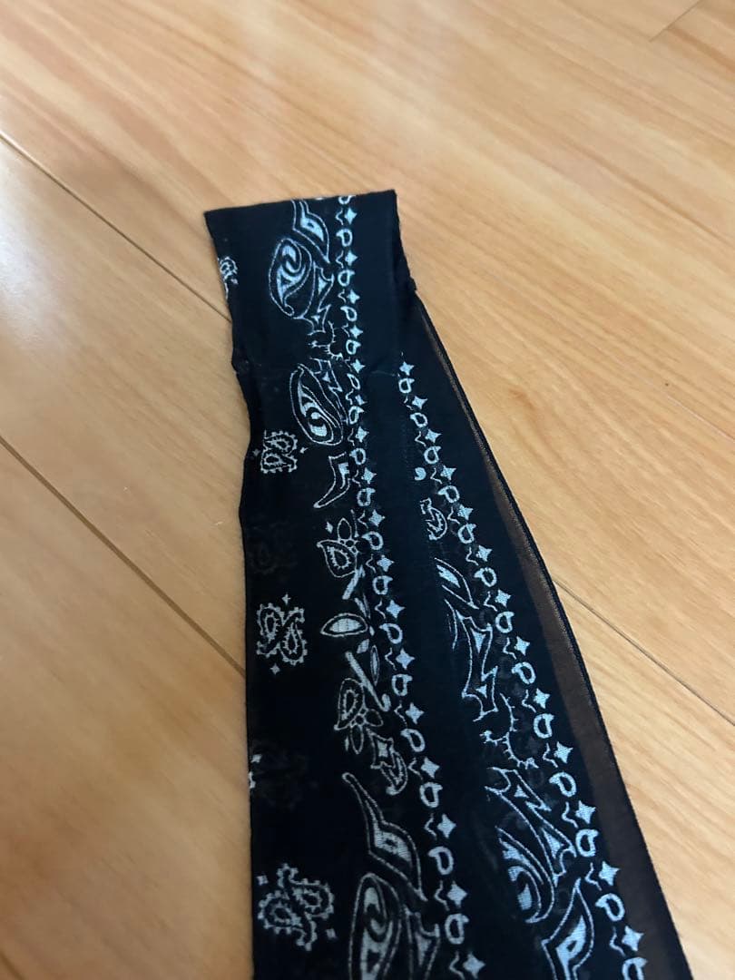 正規品本物 SAINT LAURENT サンローラン バンダナ スカーフ 黒