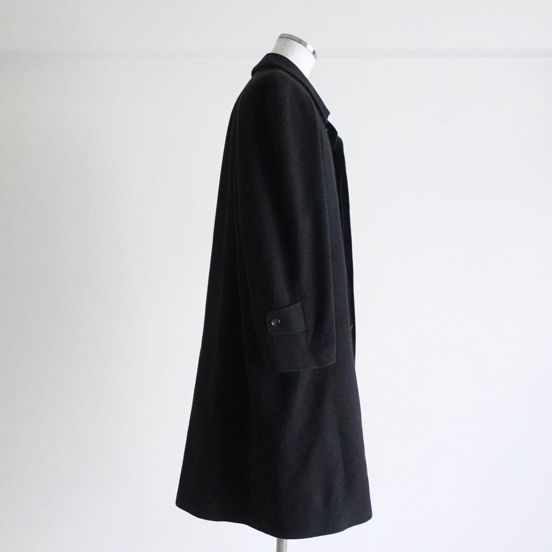 1990s DIGUORE ピュアカシミア　ステンカラーコート　チャコール